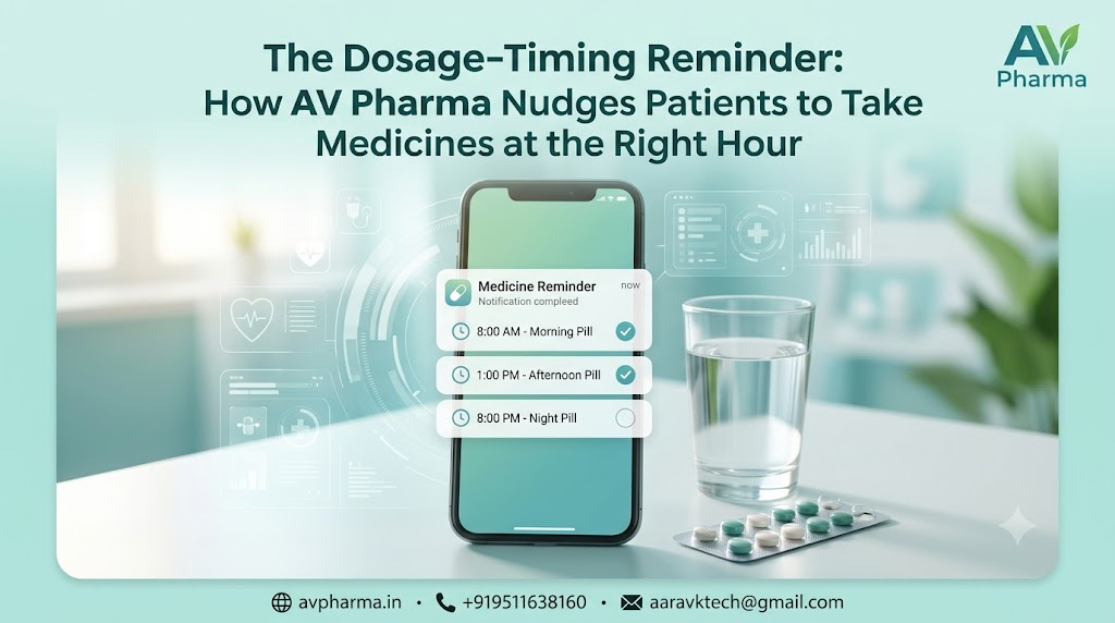 The Dosage-Timing Reminder: How AV Pharma Nudges Patients to Take Medicines at the Right Hour