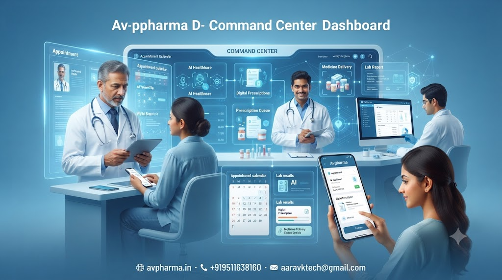 Healthcare Command Center: One Smart Platform For Doctors, Pharmacies & Labs