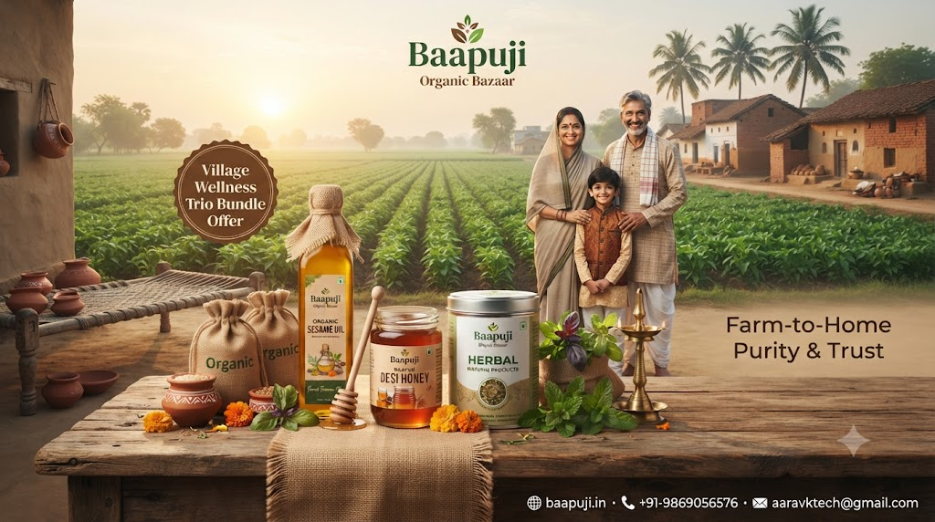 Baapuji Organic Village Wellness Trio Bundle