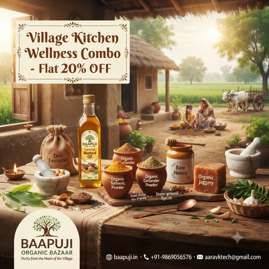 Village Kitchen Wellness Combo - Pure Desi Essentials Offer