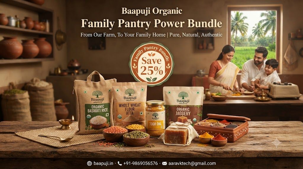 Baapuji Organic Family Pantry Power Bundle