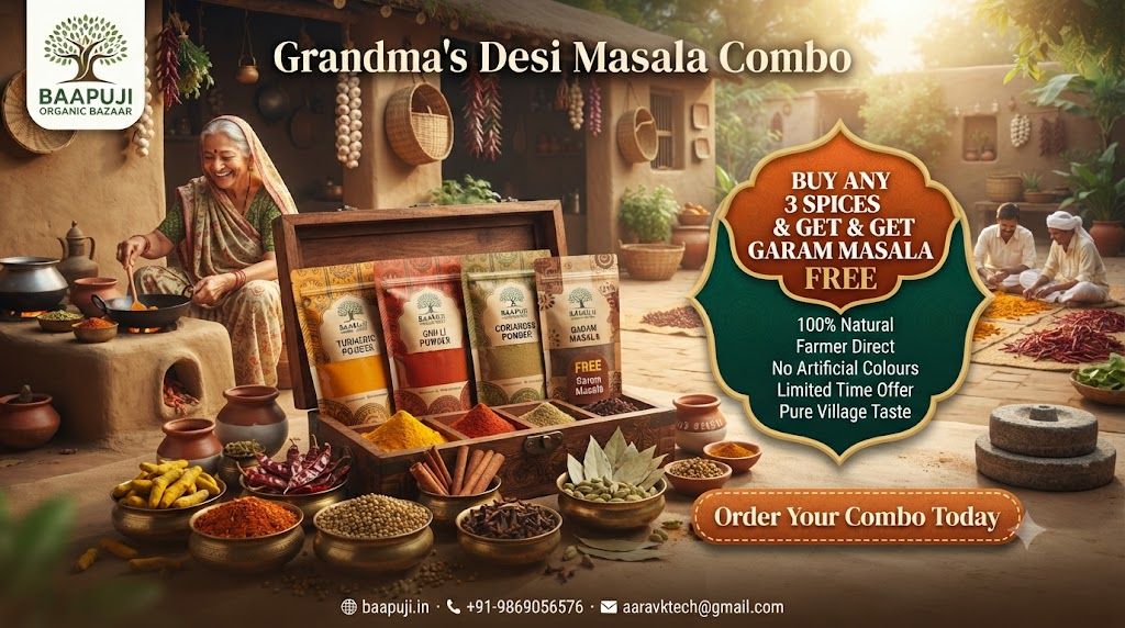 Grandma's Desi Masala Combo – Buy 3 Spices & Get Garam Masala FREE