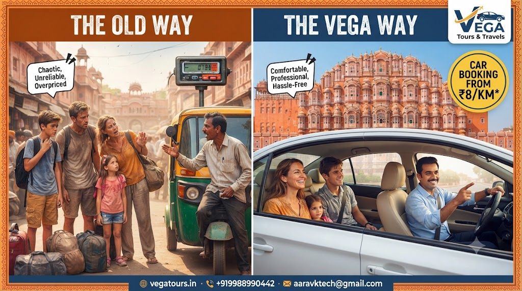 Local Auto/App Cabs vs a Dedicated Vega Car & Driver for Jaipur Sightseeing: Which Is Better?