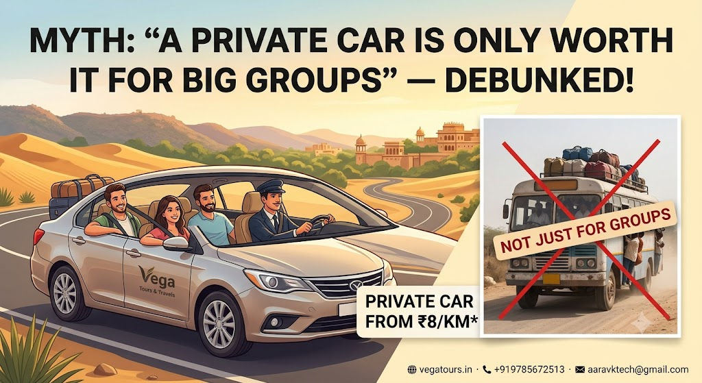 Myth: 'A Private Car Is Only Worth It for Big Groups — Solo Travellers & Couples Should Use Buses' — Debunked!
