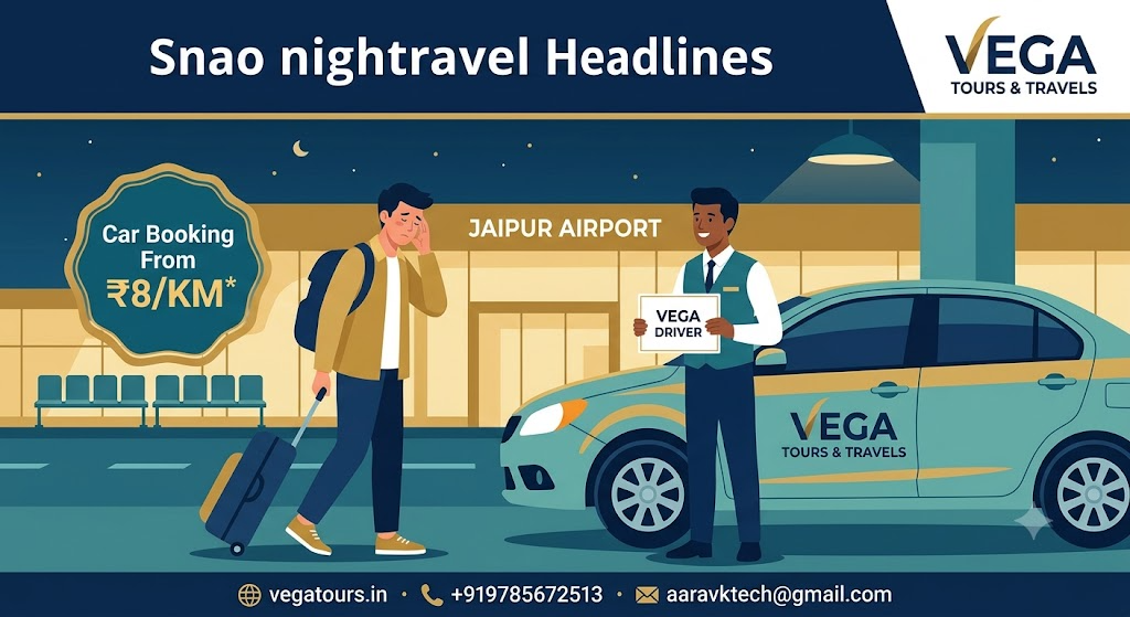 Landed in Jaipur at Midnight? How Vega Tours & Travels Removes the Late-Night Airport Pickup Worry