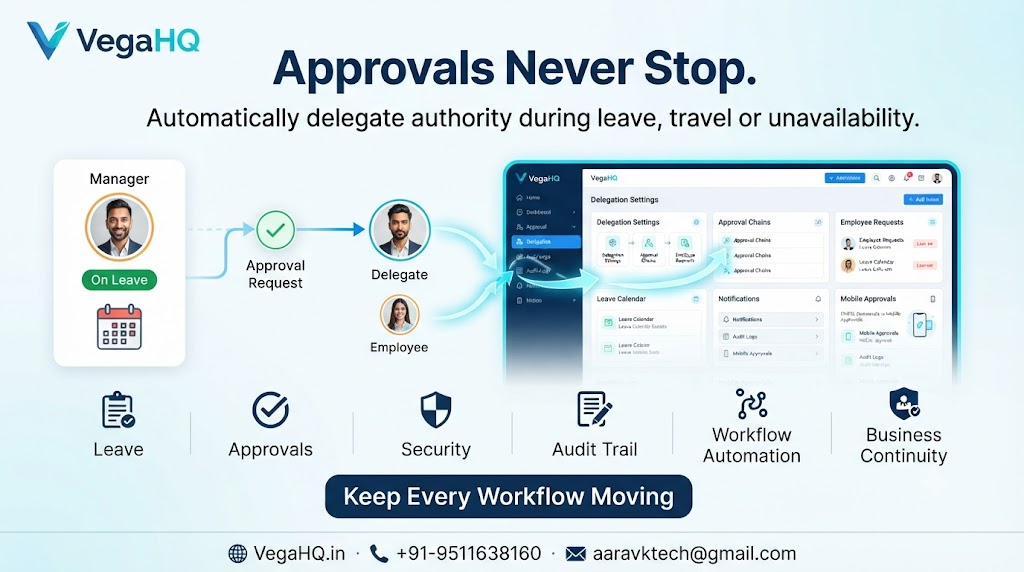 VegaHQ Smart Delegation Matrix: Keep HR & Business Approvals Moving Automatically During Manager Absence