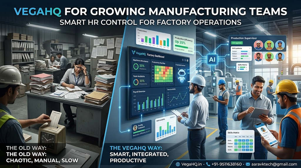 VegaHQ for Growing Manufacturing Teams — Smart HR Control for Factory Operations