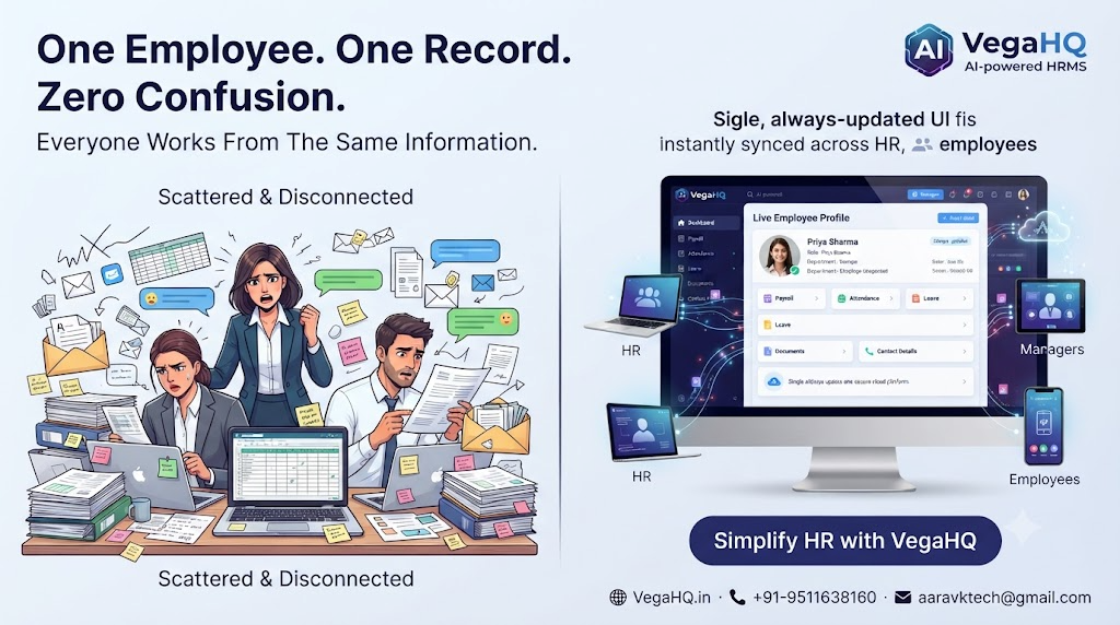 Stop the 'Who Has the Latest Employee File?' Chaos - VegaHQ Creates One Always-Updated Employee Record for Everyone