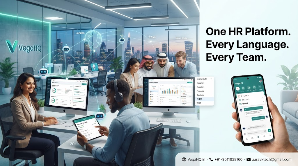 VegaHQ Multi-Language Workplace Interface: Help Global Teams Work Without Language Barriers