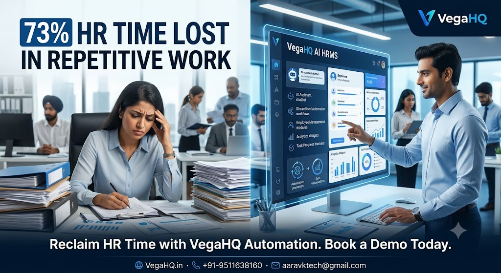 73% of HR teams lose time on repetitive tasks - VegaHQ automation solution