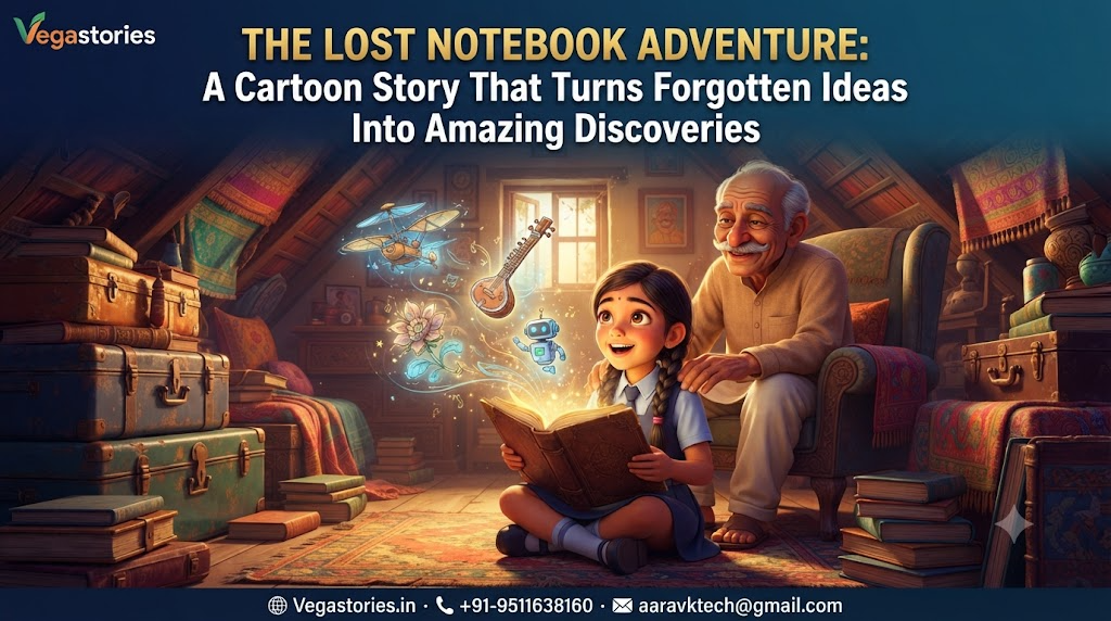 The Lost Notebook Adventure: A Cartoon Story That Turns Forgotten Ideas Into Amazing Discoveries