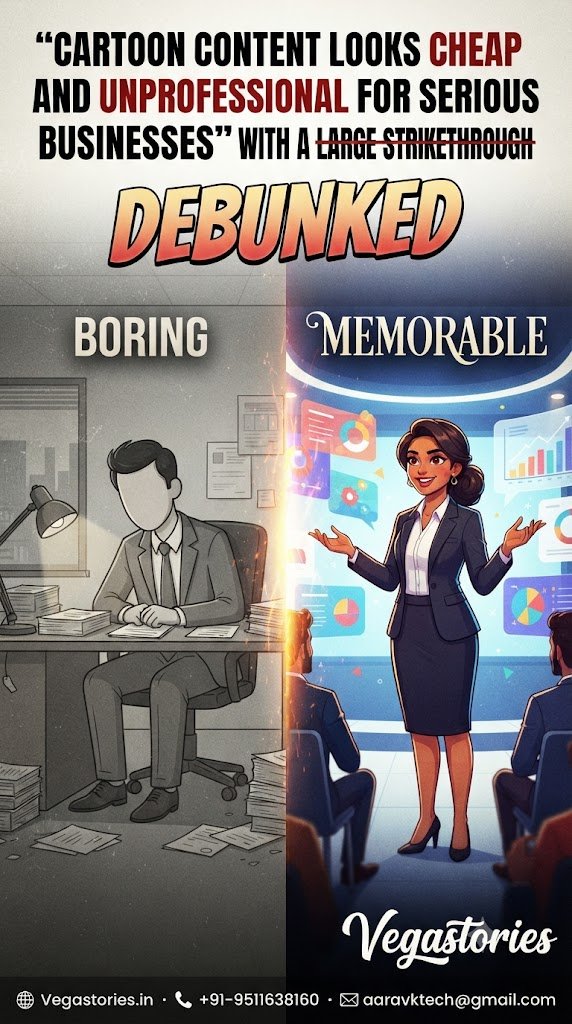 Myth: "Cartoon Content Looks Cheap and Unprofessional for Serious Businesses" — Debunked