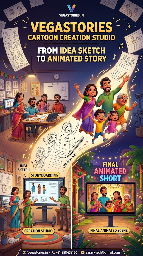 Vegastories Cartoon Creation Studio: From Idea Sketch to Animated Story