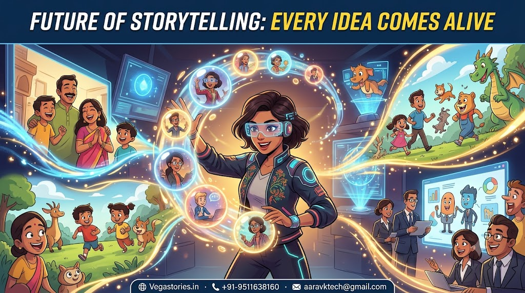 Vegastories 2035: What If Every Idea Could Become A Living Cartoon Universe?