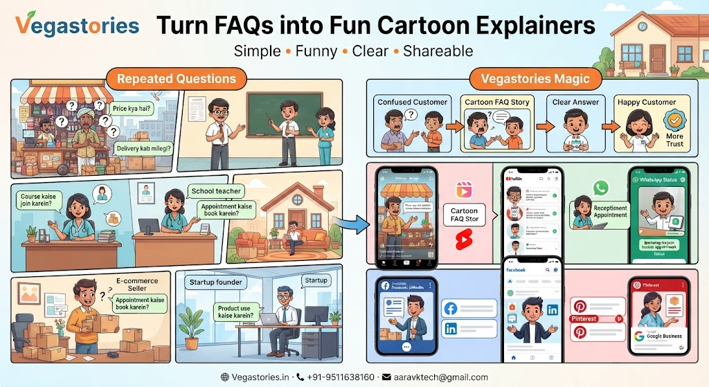 FAQ Se Fun Story: turn customer questions into cute cartoon explainers