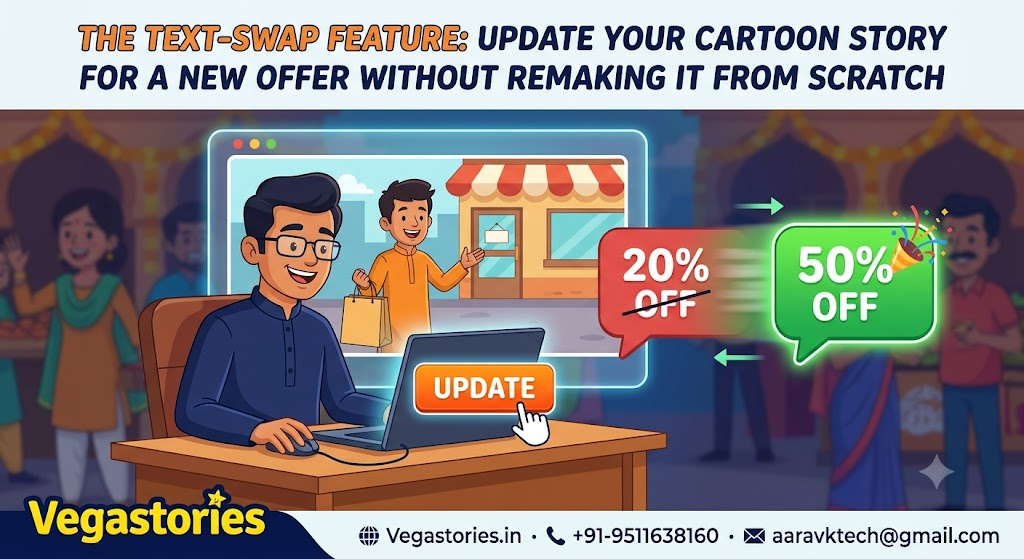 The Text-Swap Feature: Update Your Cartoon Story for a New Offer Without Remaking It From Scratch