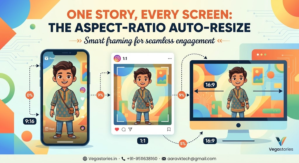 The Aspect-Ratio Auto-Resize: One Cartoon Story, Perfectly Fitted for Every Platform's Screen