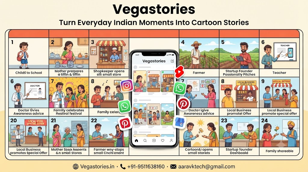 Daily India Moments to Cartoon Reels: Build a Story Calendar from Everyday Life