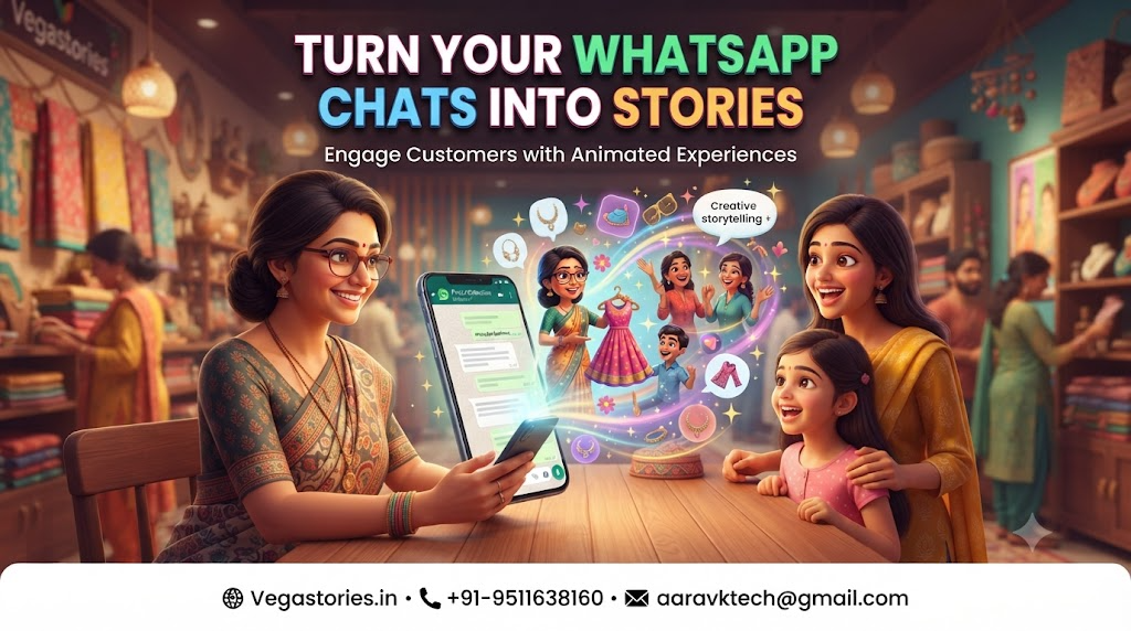Vegastories WhatsApp Business Story Integration - Turn Customer Chats Into Animated Experiences