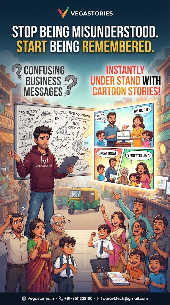 Vegastories Message Confusion Fix – Transform Misunderstood Business Messages into Clear Cartoon Stories