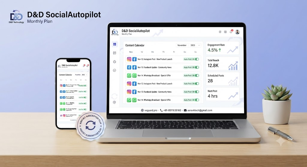D&D SocialAutopilot — Monthly Social Media Automation & Posting Plan