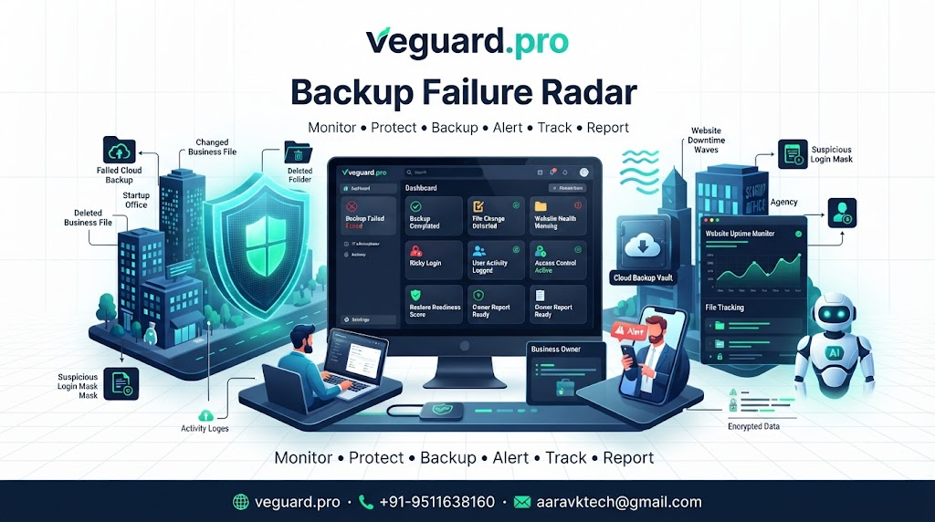 Backup Failure Radar: catch failed backups, risky file changes and website downtime before business data is lost
