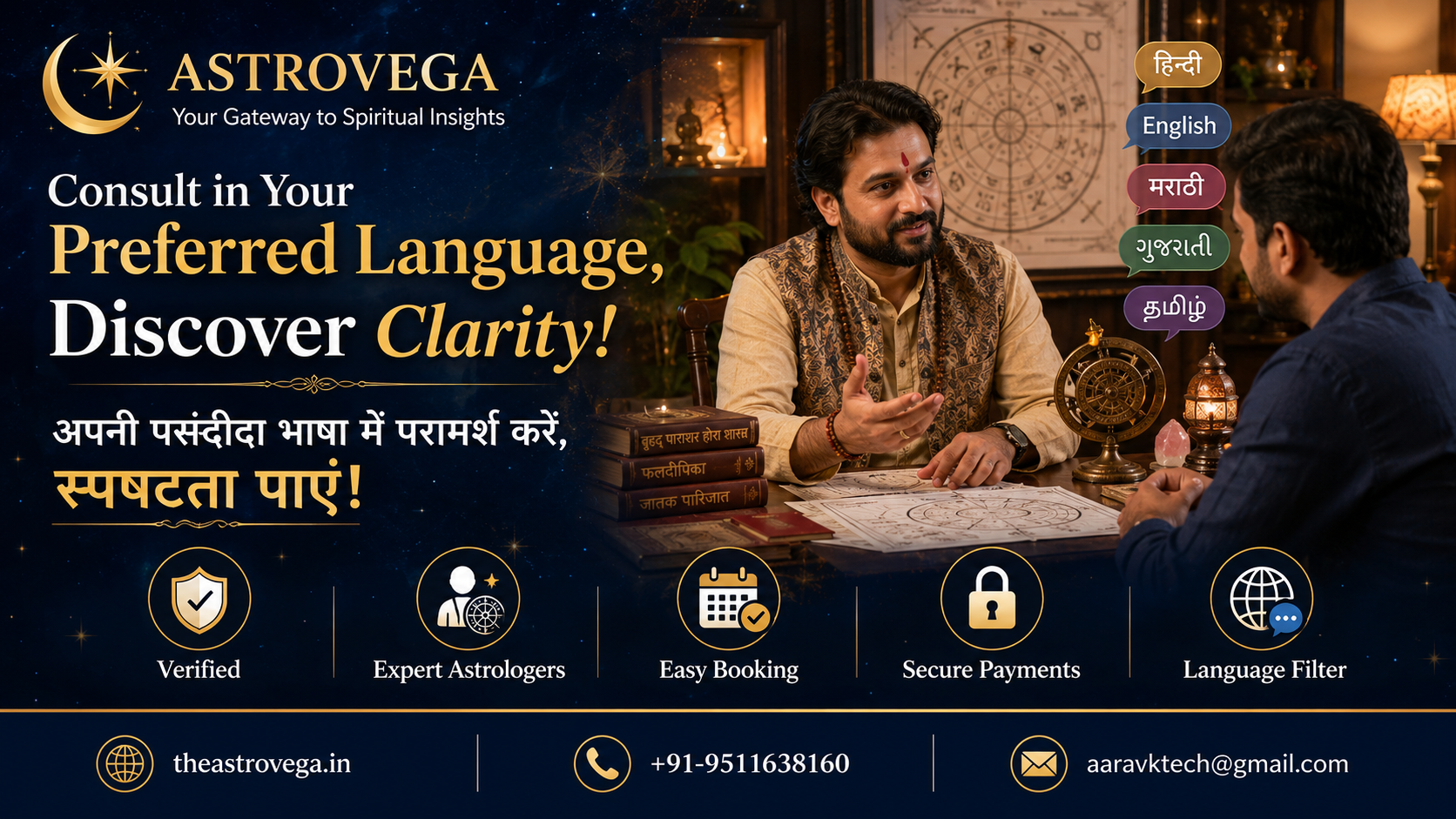 Quick tip: use AstroVega's language filter to book an astrologer who consults in the language you're most comfortable in