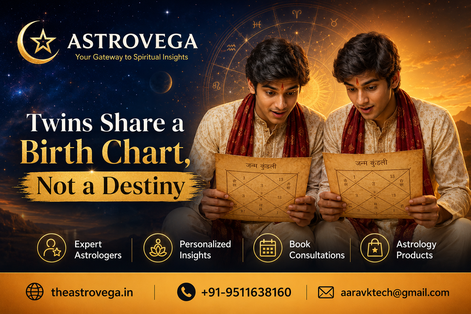 Myth-busting: twins with almost the same birth chart do not share the same destiny