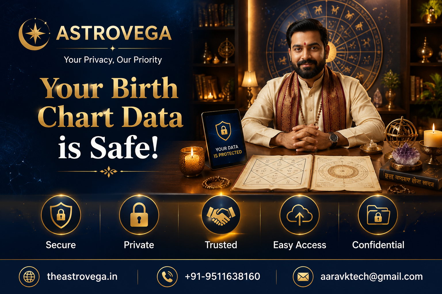 FAQ Answered: Is my birth chart and consultation data kept private and secure on AstroVega?