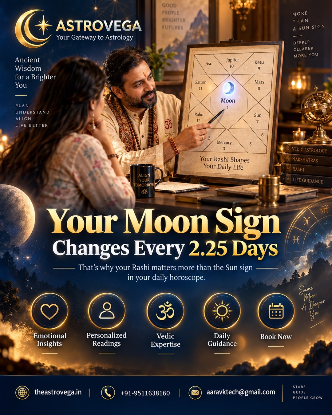 Moon sign changes every 2.25 days: why your Rashi matters more than the sun sign in your daily horoscope