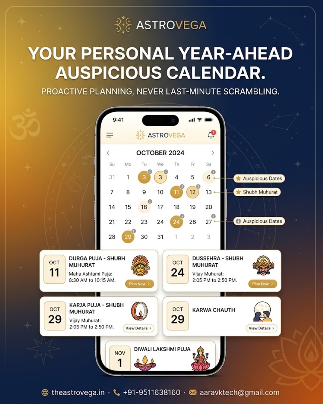 future vision: what if astrovega could show you a personal year-ahead calendar of auspicious dates and festival pujas, so planning becomes proactive instead of last-minute scrambling
