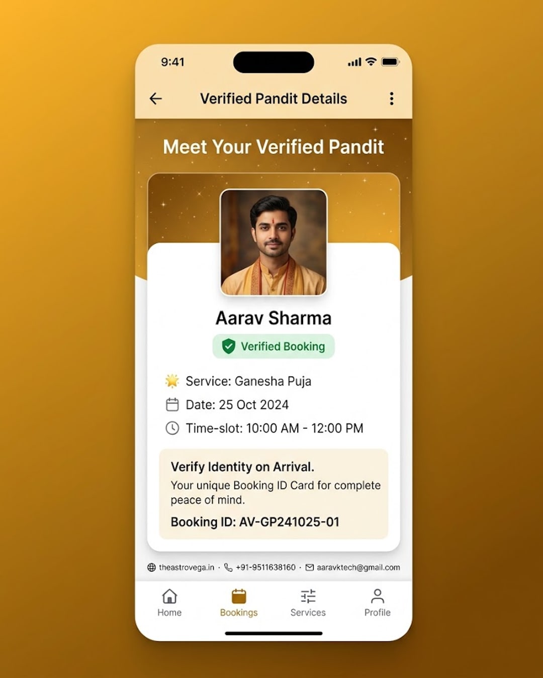 The Doorstep Trust Gap: How AstroVega's Booking ID Card Lets You Confirm It's Really the Pandit You Booked