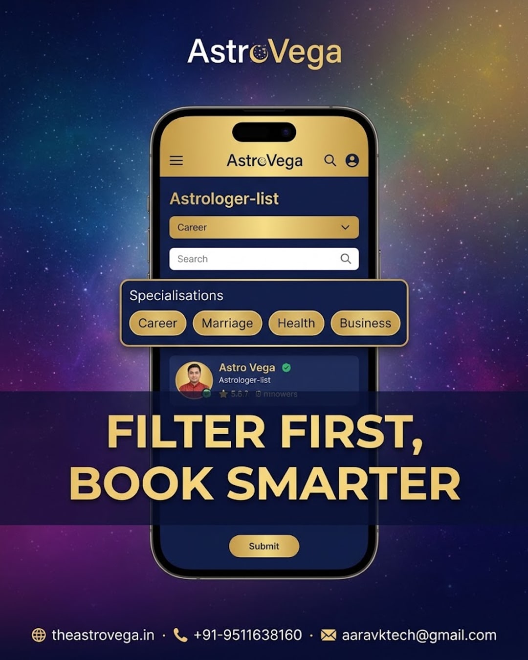 Quick Tip: Filter Astrologers by Specialisation (Not Just Ratings) Before You Book on AstroVega