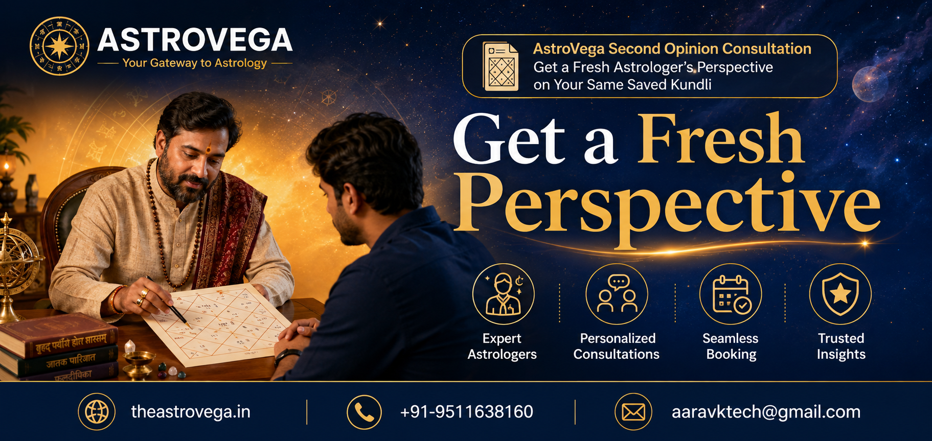 AstroVega Second Opinion Consultation: Get a Fresh Astrologer's Perspective on Your Same Saved Kundli