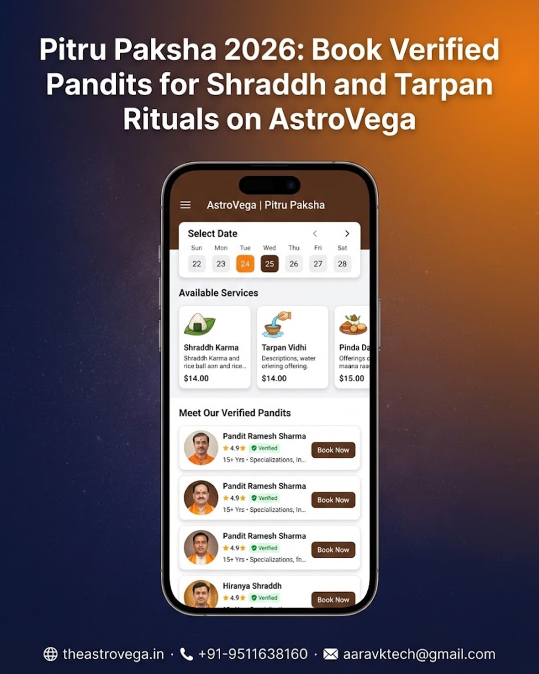 Pitru Paksha 2026: Book Verified Pandits for Shraddh and Tarpan Rituals on AstroVega