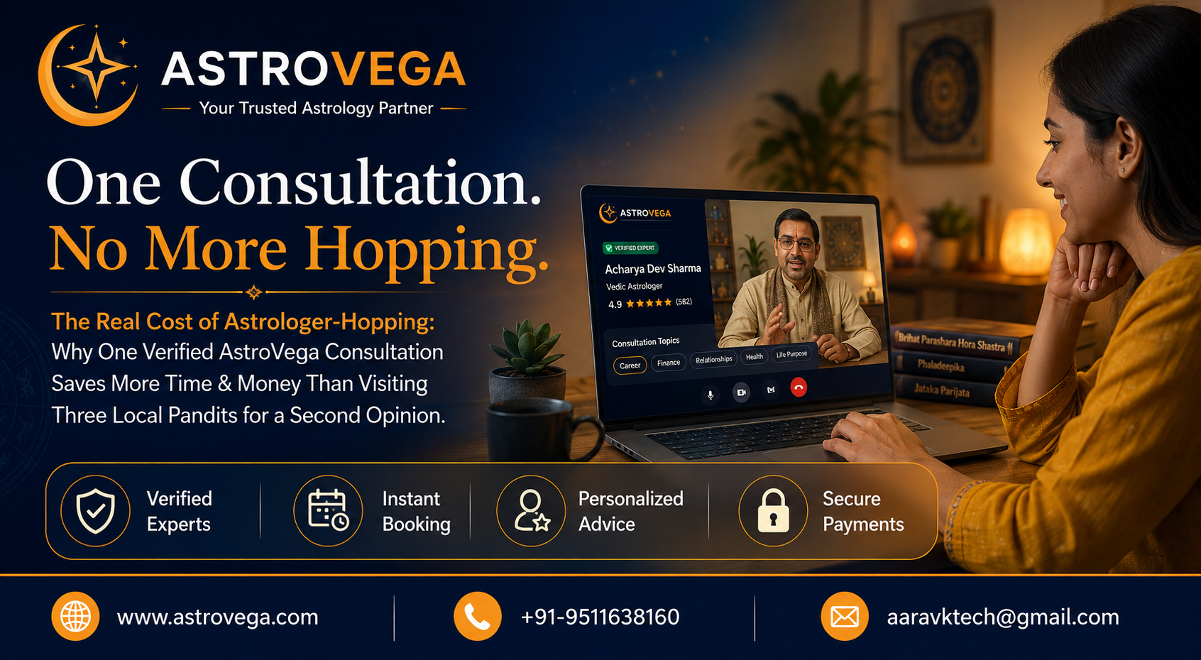 The Real Cost of Astrologer-Hopping: Why One Verified AstroVega Consultation Saves More Time & Money Than Visiting Three Local Pandits for a Second Opinion