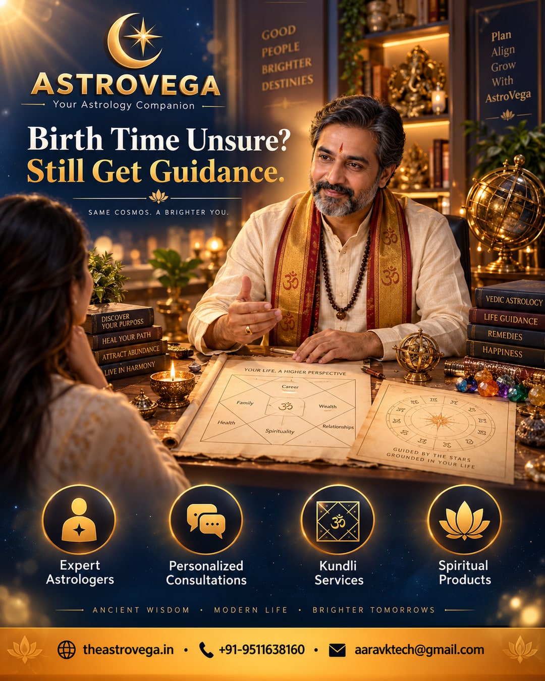 FAQ answered: I do not know my exact birth time - can I still get a Kundli or book a consultation on AstroVega?