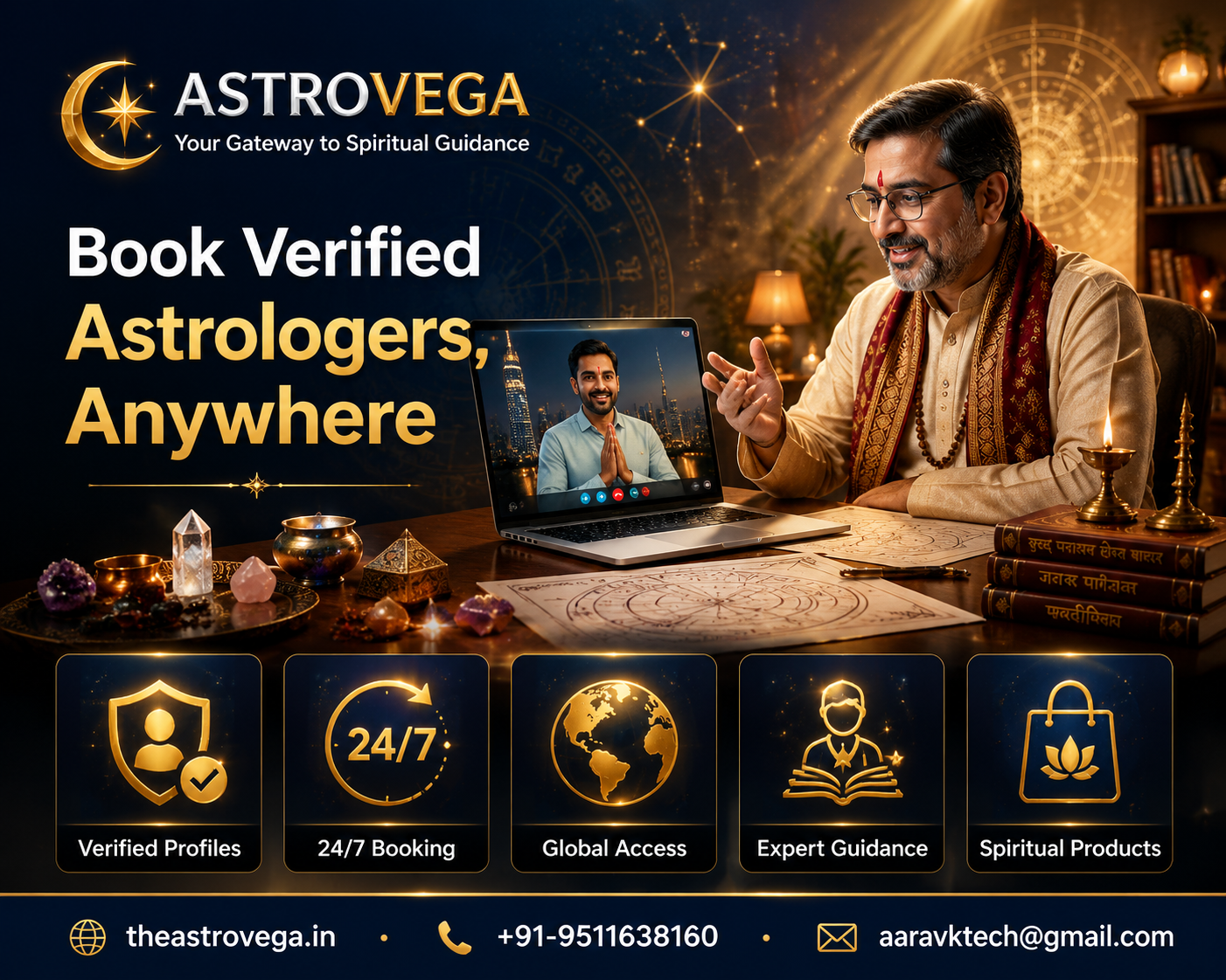 The NRI Trend: How Indians Abroad Book Verified Astrologers & Pandits on AstroVega Across Time Zones