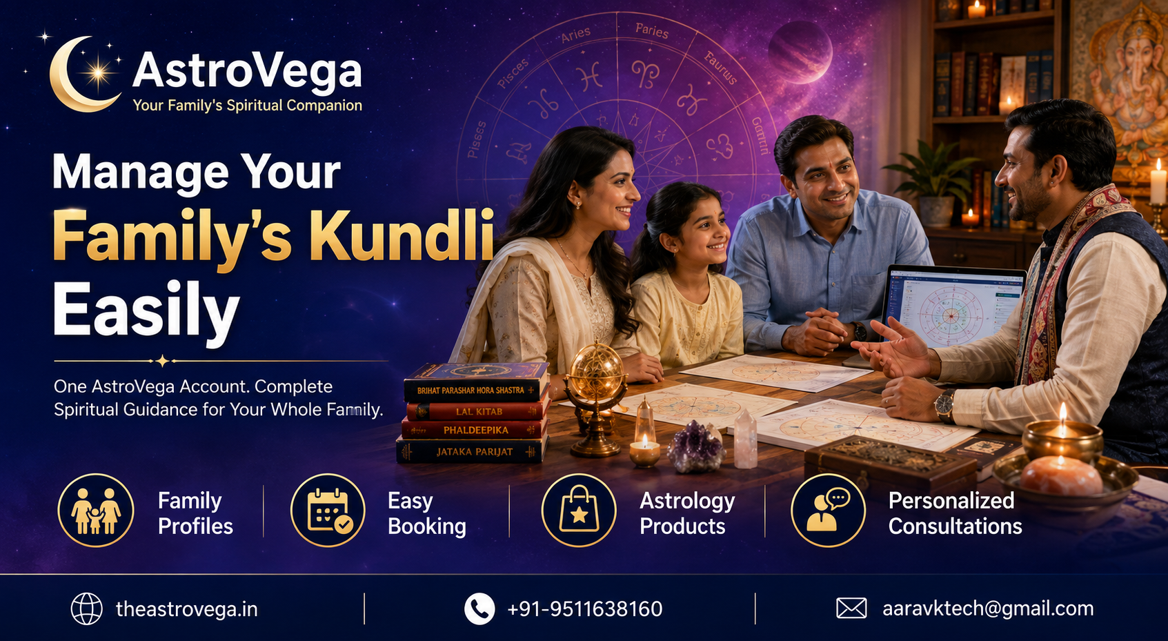 FAQ Answered: Can I manage kundli and bookings for my whole family under one AstroVega account?
