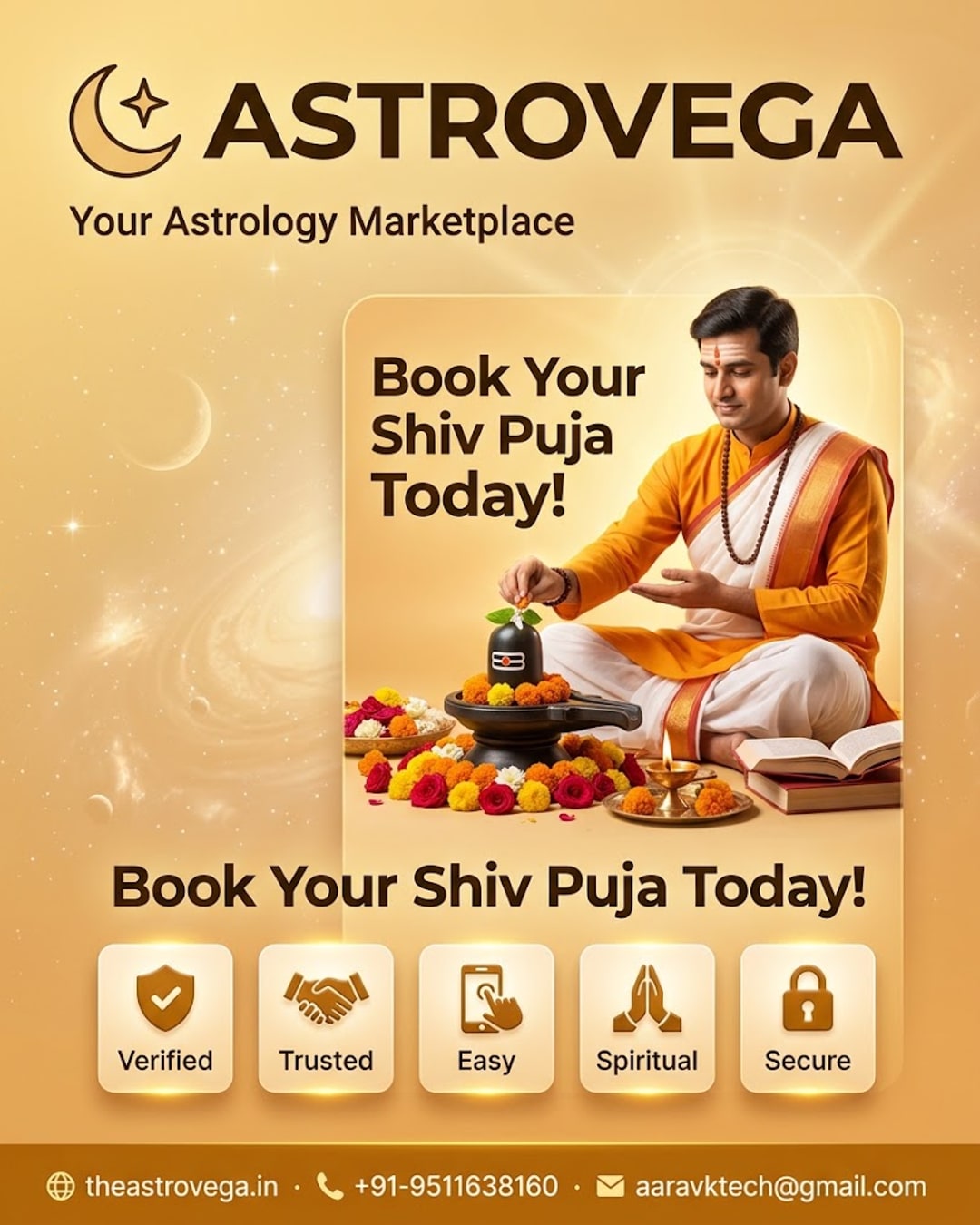 Shravan Maas 2026: Book Verified Pandits for Somvar Shiv Puja & Rudra Abhishek on AstroVega