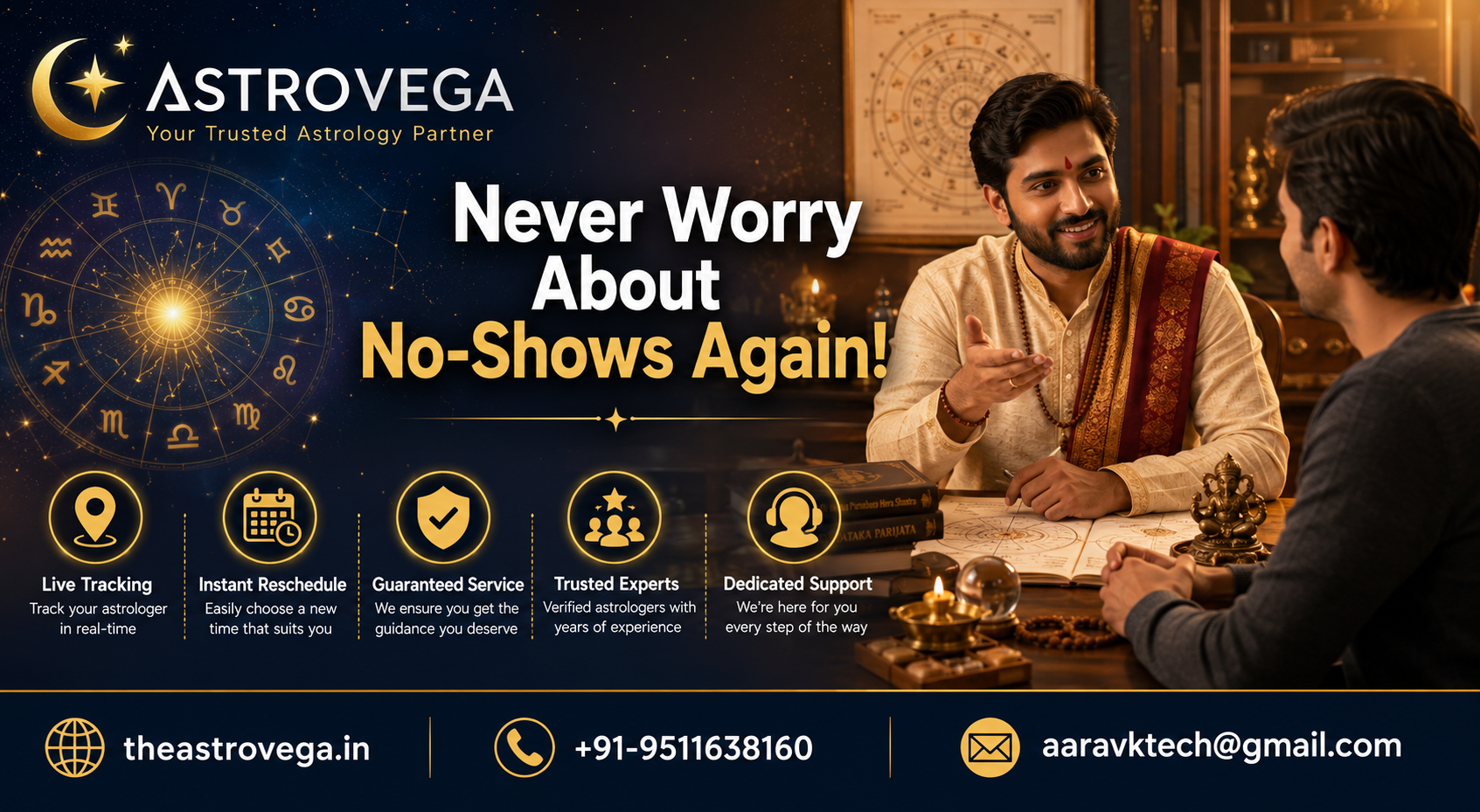 FAQ Answered: What happens if your Astrologer or Pandit does not show up, or joins late, for a scheduled AstroVega booking?
