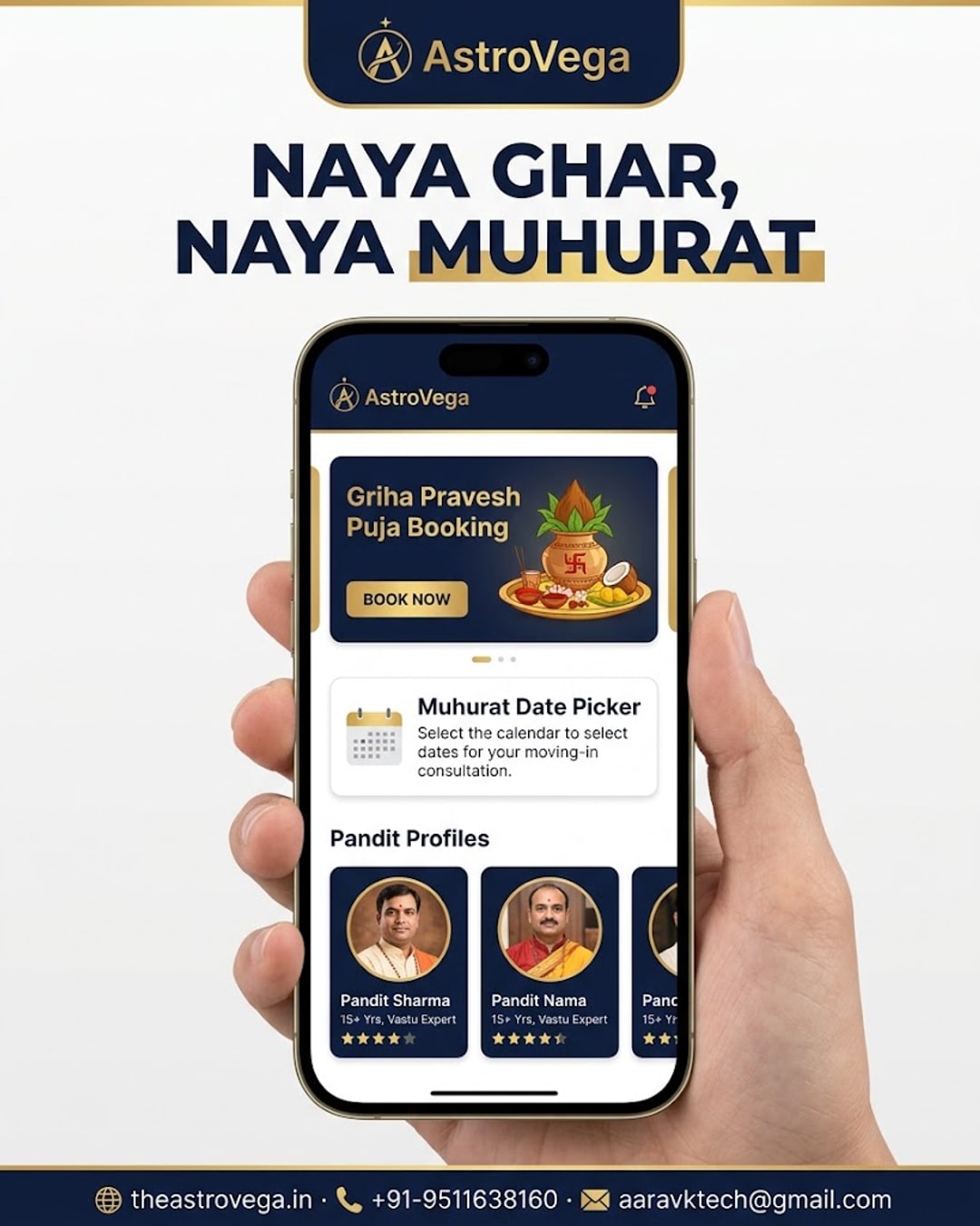 New Homeowners: Book Griha Pravesh Puja & Moving-In Muhurat Consultation on AstroVega