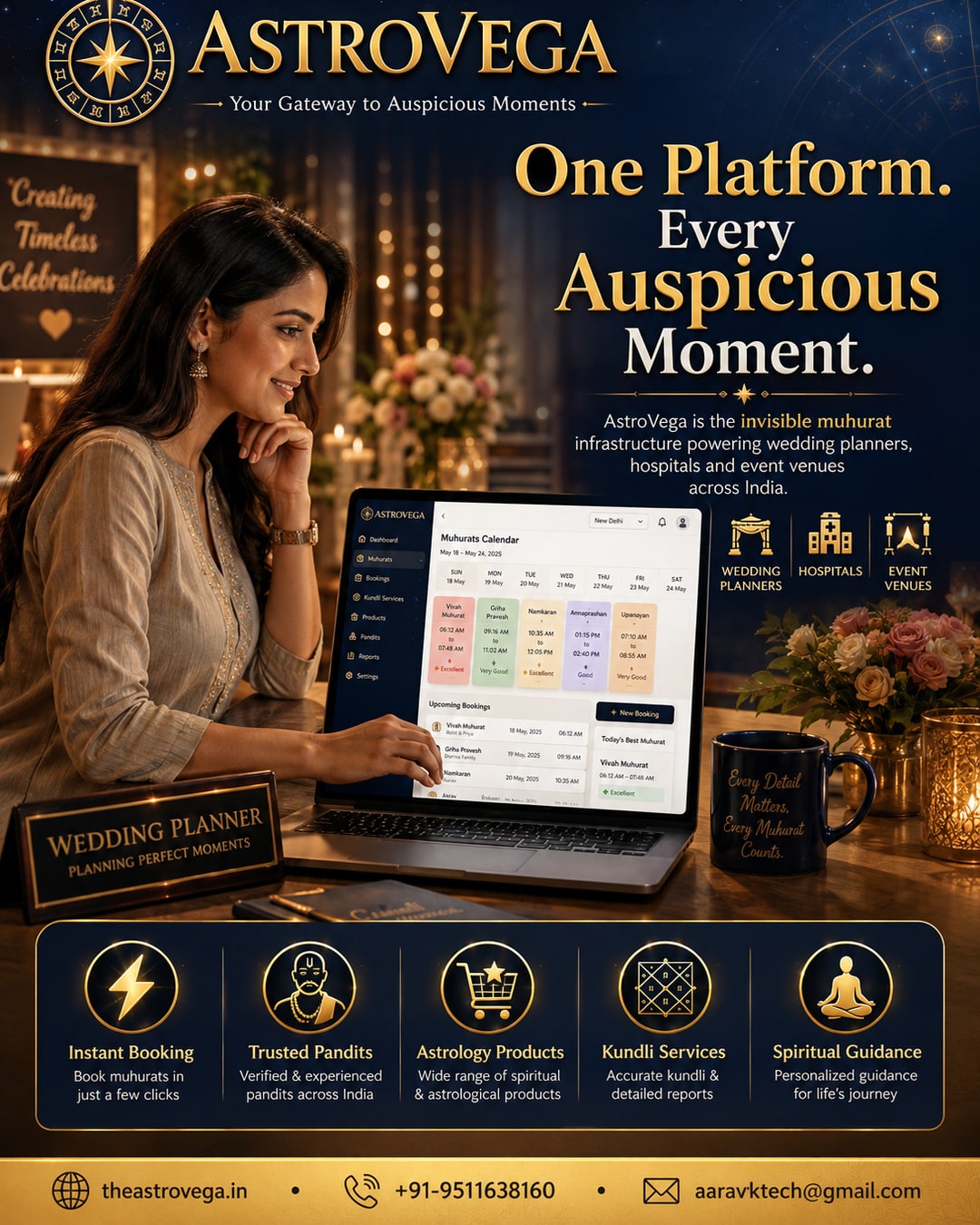 Future Vision: AstroVega as the invisible muhurat infrastructure powering wedding planners, hospitals and event venues across India