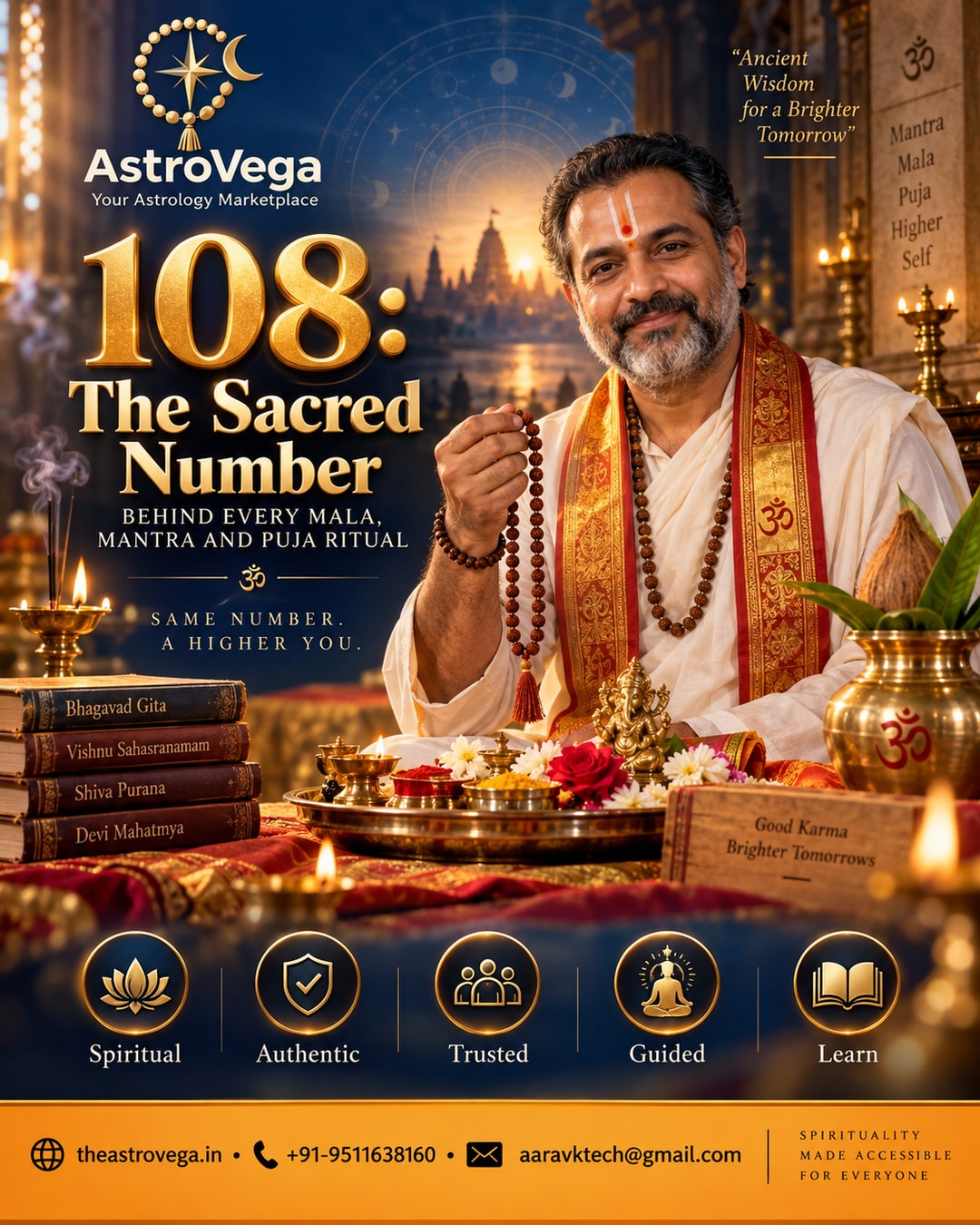 108: The Sacred Number Behind Every Mala, Mantra and Puja Ritual