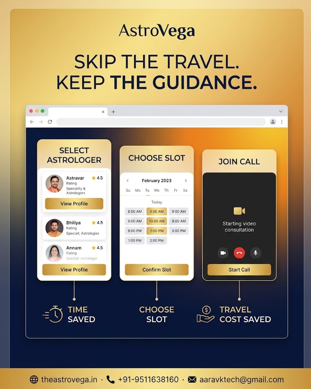 Time & Travel Cost Saved: Online Astrology Consultation on AstroVega vs Traveling In-Person to Meet an Astrologer