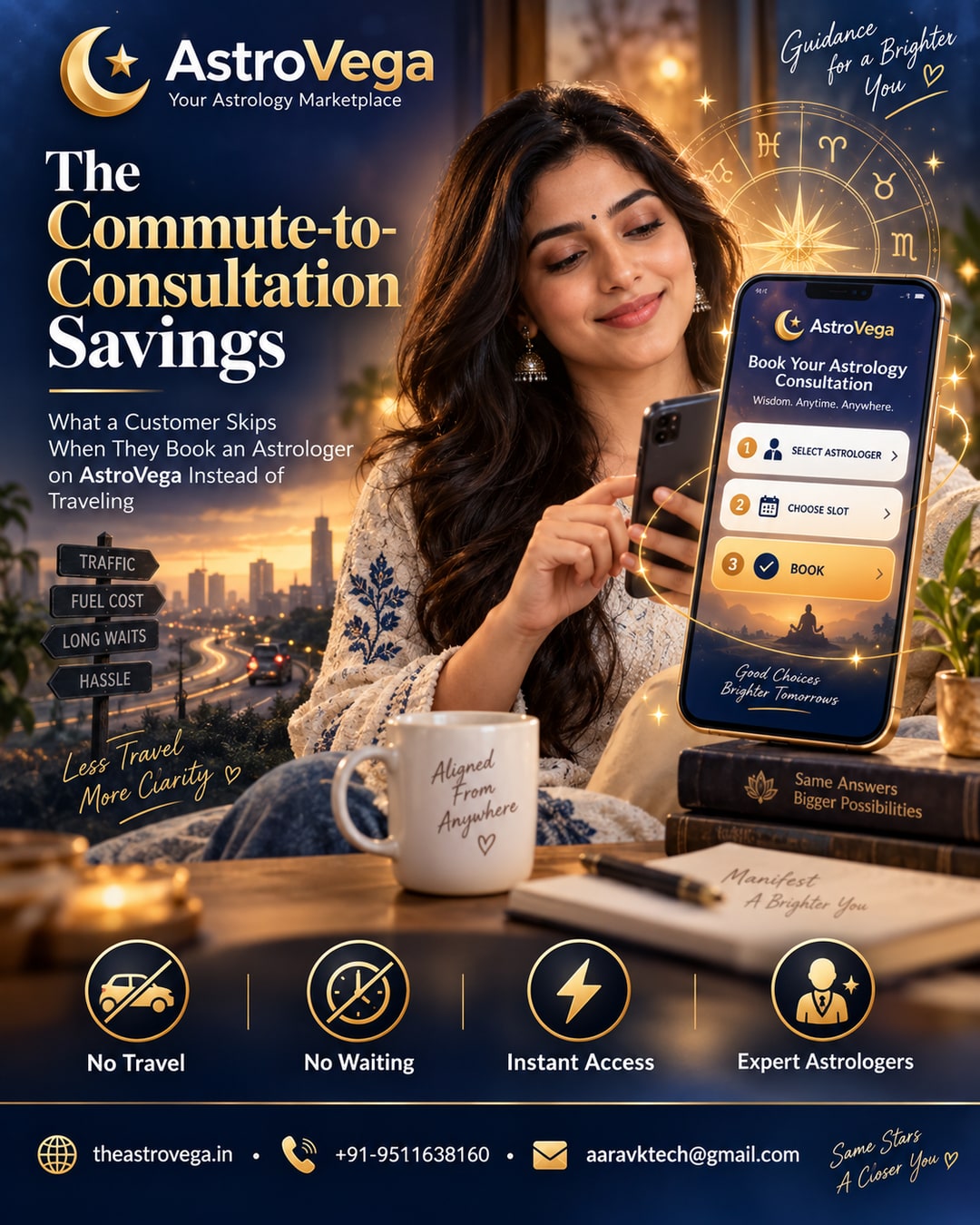 The Commute-to-Consultation Savings: What a Customer Skips When They Book an Astrologer on AstroVega Instead of Traveling