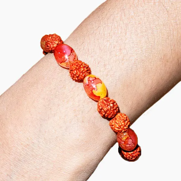 Panchmukhi Rudraksha Bracelet, 5 Face Rudraksha Bracelet For Child, Stretchable