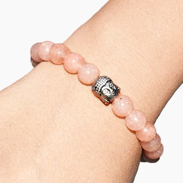 Pisces Bracelet, Meen Rashi Brown Jade Stone Bracelet, Stretchable