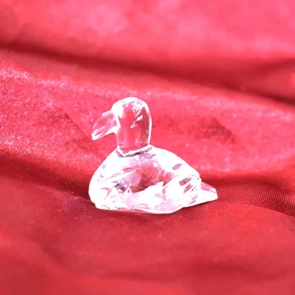 Duck, Original Sphatik Duck, Vastu Dosh Remedy Duck, Pure Crystal, Size 1.5x1.5 Inch