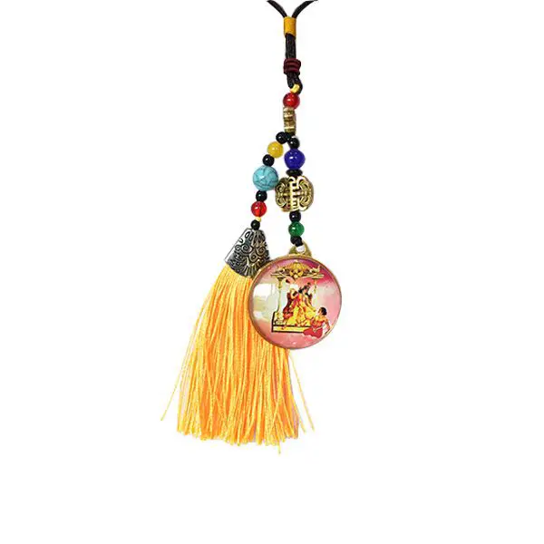 Baglamukhi Car Hanging, Baglamukhi Vehicle Hanging, Size 22x3.5 cm